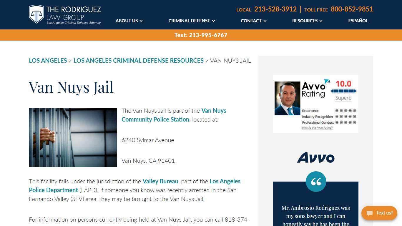 Van Nuys Jail | The Rodriguez Law Group